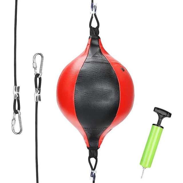 Pelota de boxeo de doble extremo, pelota giratoria de grupo Speedball de doble extremo con bola de reflejo de impacto y bomba para boxeo MMA en el gimnasio