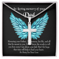 thumbnail image 1 of Collier Croix Commémorative pour Papa, Carte de Condoléances, 1 of 7