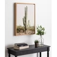 thumbnail image 6 of Kate and Laurel Sylvie Sunrise Cactus Framed Canvas Wall Art by Amy Peterson Art Studio, 18x24 Natural, Modern Botanical Cactus Plant Art for Wall, 6 of 7