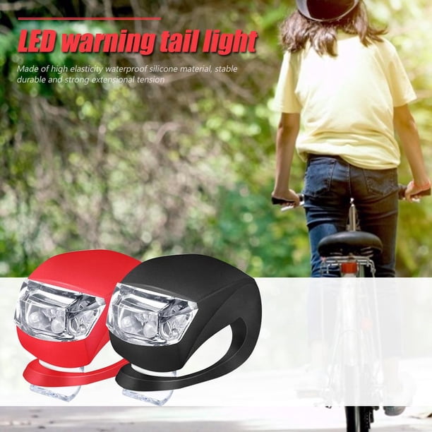 12pcs ciclismo LED luces de bicicleta bicicleta emergencia advertir lámpara de noche trasera delantera