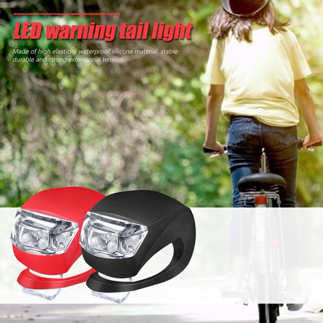 12pcs ciclismo LED luces de bicicleta bicicleta emergencia advertir lámpara de noche trasera delantera