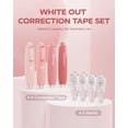 thumbnail image 7 of Four Candies 6MM Retractable White Correction Tape, 4PCS White Smooth Pull Out Correction Tape with 4 Extra Refills,Tear-Resistant Tape Pen & Quick Drying (Pink), 7 of 7
