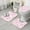 Pink Breast Cancer, variant on Pink Breast Cancer and Love Bathroom Rugs Sets 3 Piece,Toilet Cover Set,Absorbent Non Slip Bathroom Mats Sets with U-Shaped Contour Rug Toilet Rug Set