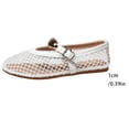 thumbnail image 6 of Mesh Ballet Flats for Women Buckle Strap Comfy Casual Office Fishnet Ballerina Flat Shoes, 6 of 9