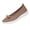 Khaki, variant on Womens Breathable Knit Mesh Slip On Loafers Casual Bow Ballet Flats Shoe Comfortable Round Toe Lightweight Orthopedic Low Top Nurse Walking Shoe Black
