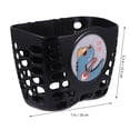 thumbnail image 4 of Cesta de scooter engrosada Cesta de bicicleta para niños Cesta de almacenamiento frontal de plástico (Negro), 4 of 5