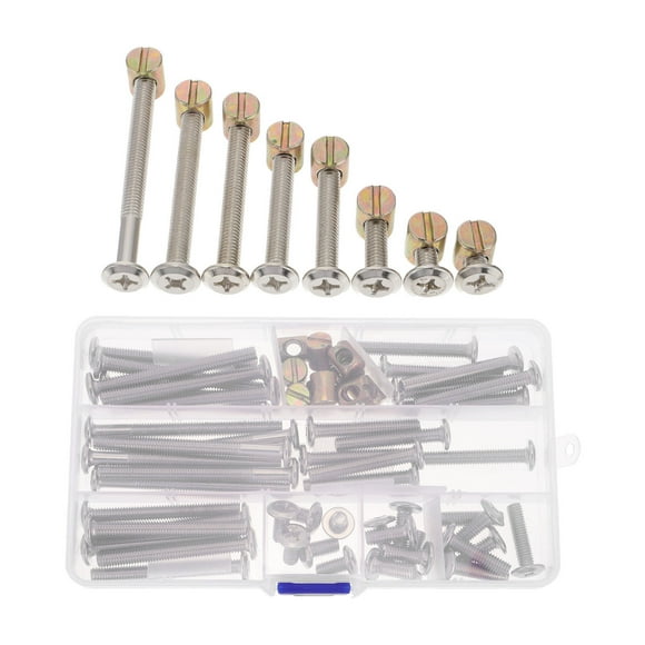 1 Set Durable Cama para bebé Tornillo para niños Kit de tornillo de cama para bebés Kit de nuez de tornillo de cama