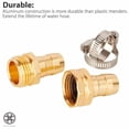thumbnail image 5 of Luxtrada Garden Hose Repair Mender Kit Hose Connector 3/4-5/8 Male Female Connector w/ Stainless Clamp Set, 5 of 11