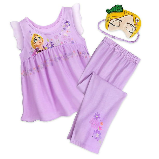 spannend maatschappij werkzaamheid Disney Store Princess Tangled Rapunzel 3 PC Pajama Sleep Mask Set Girl Size  4 - Walmart.com