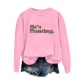 thumbnail image 5 of zaveiop Hes Hunting Sweatshirt for Women Vintage He's Hunting Season Sweatshirt & Hoodie (Z1-Pink, M), 5 of 6