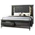 thumbnail image 2 of Lavish 3 Piece Gray Bedroom Set with Light up Headboard in Eastern King, 2 of 9