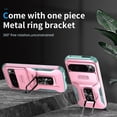 thumbnail image 6 of Dteck Shockproof Case for Google Pixel 9 Pro / 9, with Slide Lens Cover Military Grade Ring Stand Protection Anti-Slip Phone Case, Rosegold, 6 of 8
