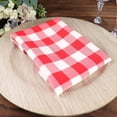 thumbnail image 6 of Efavormart 25 Pack | Red/White Buffalo Plaid Cloth Dinner Napkins, Gingham Style | 15"x15", 6 of 10