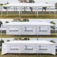 thumbnail image 5 of Seizeen Canopy Tent 30' x 10' for Outside Canopy Gazebo with Dressed Legs Party Wedding BBQ, Tent with 5 Detachable Sidewalls, White, 5 of 9
