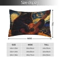 thumbnail image 2 of Zufioo Starry Night Cat Guitarist Print Double-Sided Throw Pillow Cover, Pillow Protector Home Decor - With Hidden Zipper, Suitable for Bedroom, Living Room, Car Interior-20"x30", 2 of 6