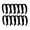 Black, variant on Motique Accessories White 1 inch Satin Hard Headband (Set of 12)