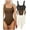Black Coffee Beige, variant on Women's 3 Piece Bodysuits Sexy Ribbed Square Neck Sleeveless Tank Tops Bodysuits