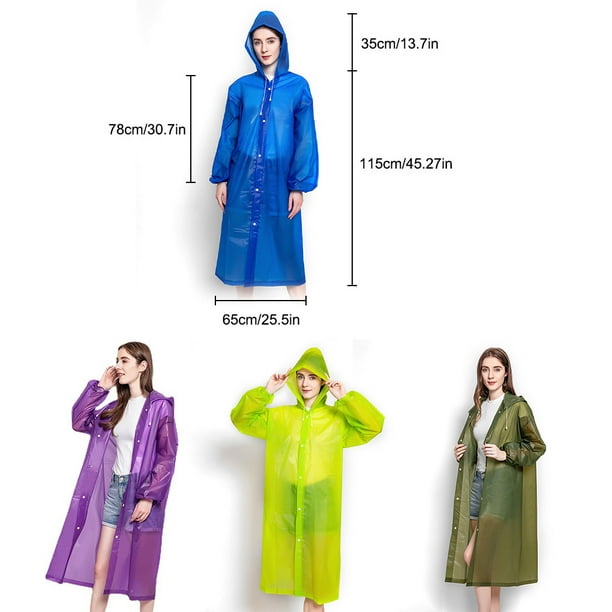 Youkk Adults Raincoat Waterproof Adjustable Protection Rain Coat