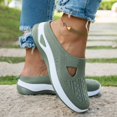 thumbnail image 5 of Slip On Shoes Women,Backless Sneakers for Women,Orthopedic Walking Shoes for Women Woven Breathable Arch Support Shoes Anti-Skid Soft Casual Slip On Lightweight Walking Shoe,Green,6.5, 5 of 7