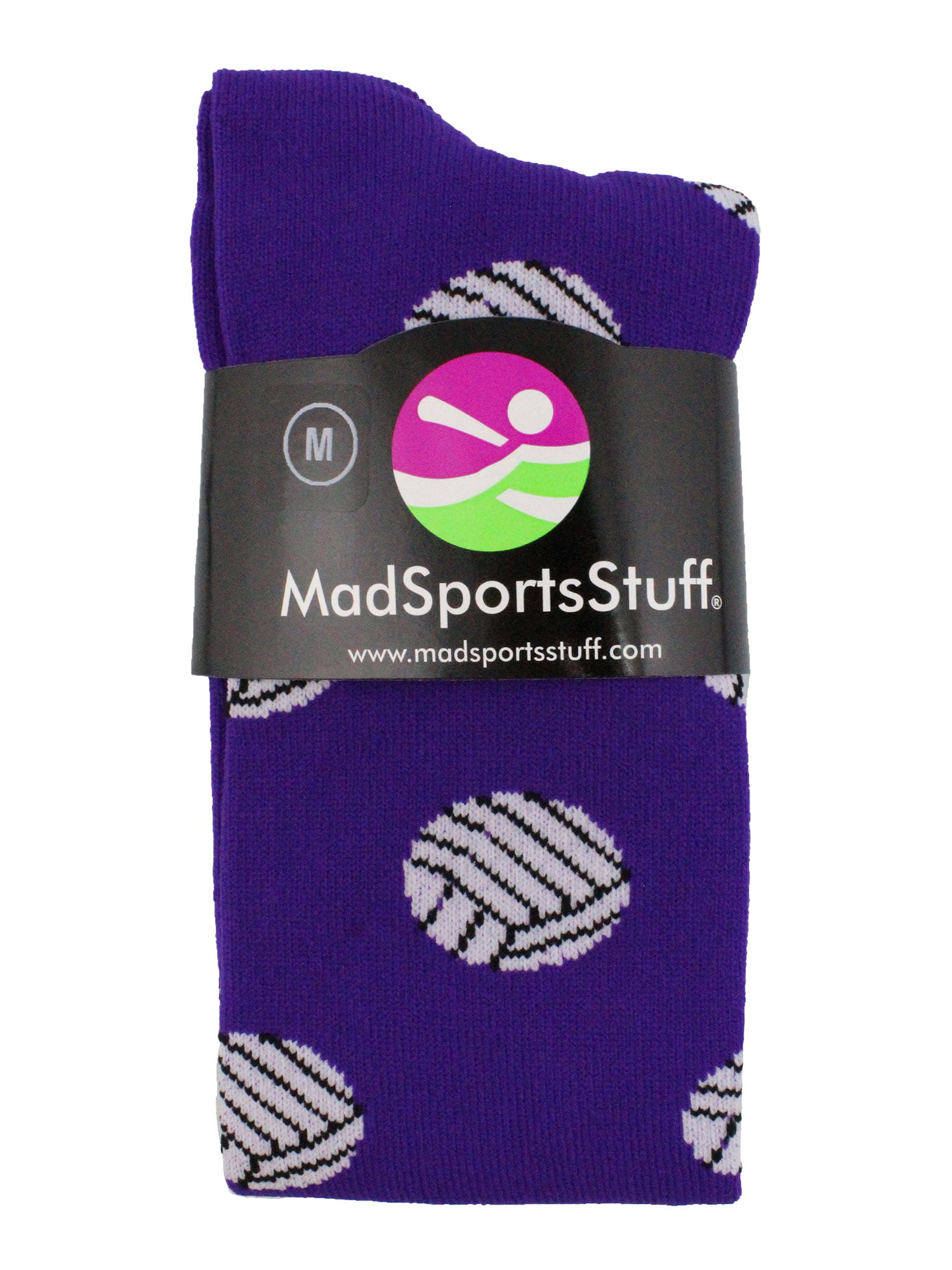 MadSportsStuff Volleyball Socks with Volleyball Print Over The Calf