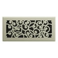 thumbnail image 1 of Imperial 4" x 10" Satin Nickel Steel Floor Register, Wonderland, 1-pk, 1 of 6