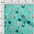 thumbnail image 2 of oneOone Georgette Viscose Turquoise Blue Fabric Galaxy Sewing Craft Projects Fabric Prints By Yard 42 Inch Wide, 2 of 4