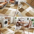 thumbnail image 5 of Area Rug for Living Room, Brown Geometric Non-Slip Indoor Large Carpet for Bedroom/Dining Room, Watercolor Ombre Modern Abstract Art Washable Low-Profile Rectangle Floor Mat Runner Rugs - 2.7 x 5 Ft, 5 of 7