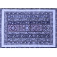 thumbnail image 1 of Ahgly Company Indoor Rectangle Abstract Blue Modern Area Rugs, 2' x 5', 1 of 4