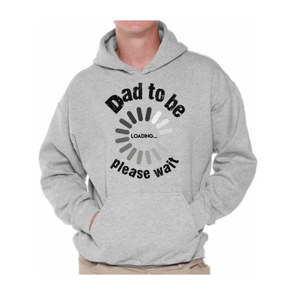 Awkward Styles Men's Dad To Be Loading Please Wait Graphic Hoodie Tops New Dad Gift Father's Day