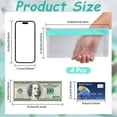 thumbnail image 2 of Money Bags Transparent with Zipper Bank Bags Coins Cash Pouch Clear Bank Deposit Bags Rectangle PVC Zip Lock Bags Multi-Purpose Pen Holder for Cosmetics Bills Check Wallet 8.6x4Inch Brown DIY, 2 of 9