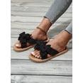 thumbnail image 2 of Women Bow Decor Slide Sandals, Polyester Vacation Sandals, 2 of 5