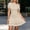 Beige, variant on Brunch Dresses for Women off the Shoulder Short Sleeve Ruffle Cute Mini Dress Fit and Flare Summer Dresses Green XL(XL)
