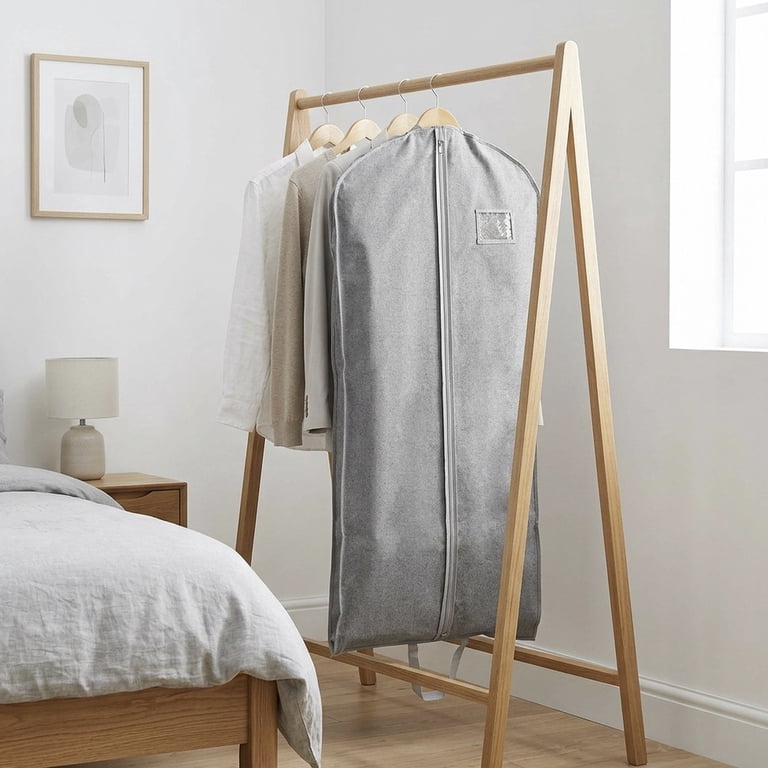 Better Homes & Gardens Hanging Garment Bag, 54" Gray photo 4