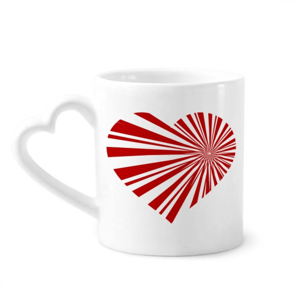 Red Valentine's Day Heart Bloom Mug Coffee Cerac Drinkware Glass Heart