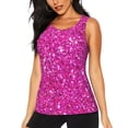 thumbnail image 3 of Goofa Rose Red Glitter Printed Womens Workout Tops for Women Sleeveless Yoga Shirts Athletic Running Tank Tops Sleeveless Gym Clothes Workout Apparel-Small, 3 of 9