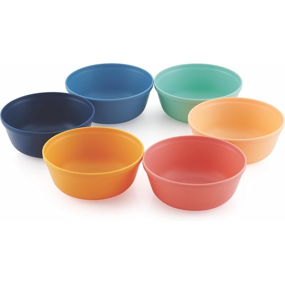 MASTERCOOK 6‑Pack 15 oz Reusable Plastic Bowls – Multicolor, BPA‑Free, Stackable