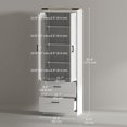 thumbnail image 3 of HOMCOM 67" Tall Kitchen Pantry Cabinet with Adjustable Shelves Cream White, 3 of 10