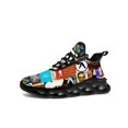 thumbnail image 1 of Zapatillas deportivas Aphex Twin Flats para hombre y mujer, con cordones, de malla, hechas a medida, color negro, 1 of 6