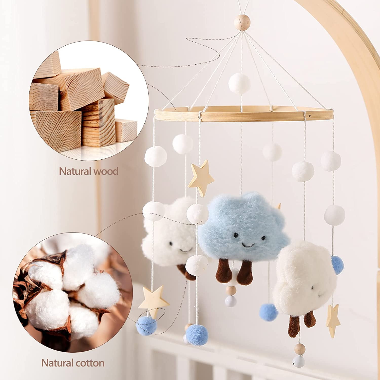 ドローイング『Baby Mobile』 Amazon.com : Goukurlsma Daisy Mobile for Crib Boho Baby Crib