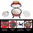 thumbnail image 3 of Portable Ceramic BBQ Charcoal Grill 12 inch, Max 800°F, Easy to carry, for Outdoor Cooking, Picnic, Patio, Backyard, 3 of 7