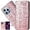 Rose Gold, variant on for iPhone 13 Pro Max (6.7 Inch) Cartoon Cute Wallet Case,Cat Dog Style Flip Phone Cover with ID Card Holder PU Leather Cases for iPhone 13 Pro Max MG Grey