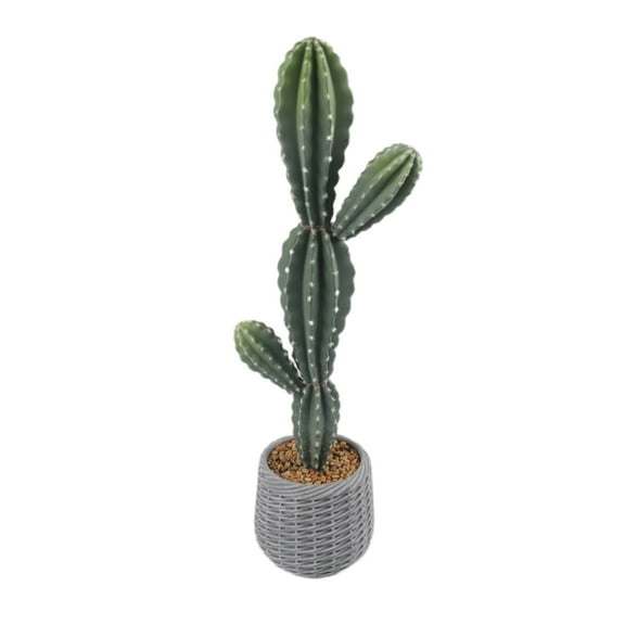 Danolapsi Faux Cactus Plant, 35inch Tall Fake Realistic Texture Potted Tall Fake Plant, Artificial Cactus Plants, Realistic Lifelike Fake Cactus Plant For Foyer Porch Home Office