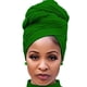 thumbnail image 3 of Turbante elástico verde brillante para mujeres negras, pañuelos africanos para la cabeza, pañuelos suaves para el cabello, pañuelos para la cabeza de jersey para trenzas rastas, 3 of 4