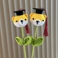 thumbnail image 3 of Handmade Crochet Graduation Flower Doll with Cap | Unique Graduation Gift | Home Decor | Graduation Keepsake | 12 Inches, 3 of 4