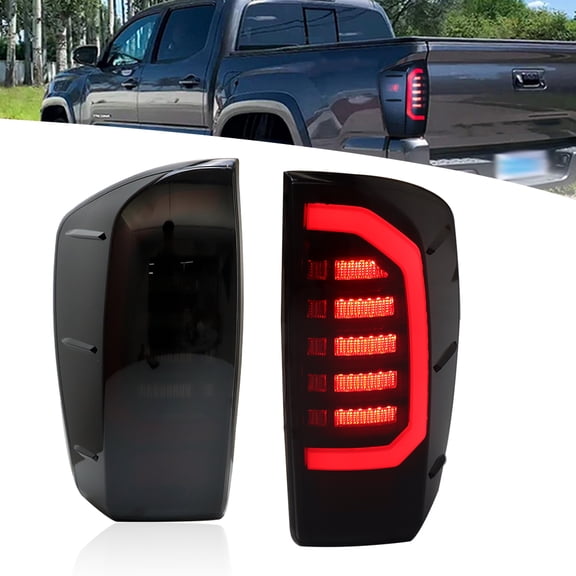 ALL-CARB Left & Right Side LED Tail Lights Assembly Replacement for Toyota Tacoma 2016-2021 Pickup Driver and Passenger Side Rear Brake Lamps