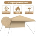 thumbnail image 3 of Yescom 6x4Ft Canopy Replacement Top Gazebo Cover with Half Sun Wall for Core Equipment 40146 Pop Up Outdoor BBQ Beige, 3 of 9