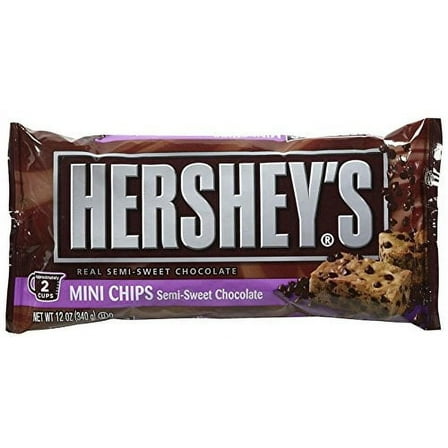Hershey's Semi-sweet Chocolate Mini Chips 12 oz (Pack of 32)