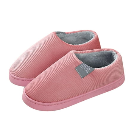 

Oyedens Women s Men s Closed Back Slippers Fuzzy Plush Lined Winter Warm House Shoes Non Slip Indoor Booties