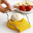 thumbnail image 2 of Cortador de huevos resistente para fresas y plátanos, utensilios de cocina y guarnición de frutas (amarillo), 2 of 5