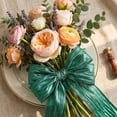 thumbnail image 6 of SLYNSHome Metallic Sheer Crinkle Ribbon With Wired Edge,Green Iridescent Polyester Decorative Ribbon For Gift Wrapping, Bow Craft, Wedding And Party DIY Decor, 9 Meters, 6 of 6